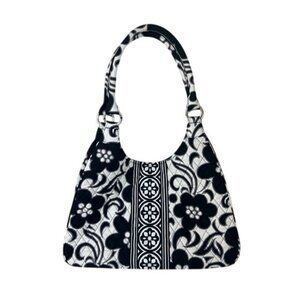 Vera Bradley Night and Day Pattern Purse Handbag Black and White